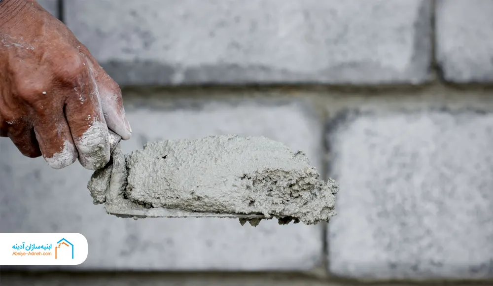 brick facade with white cement 2